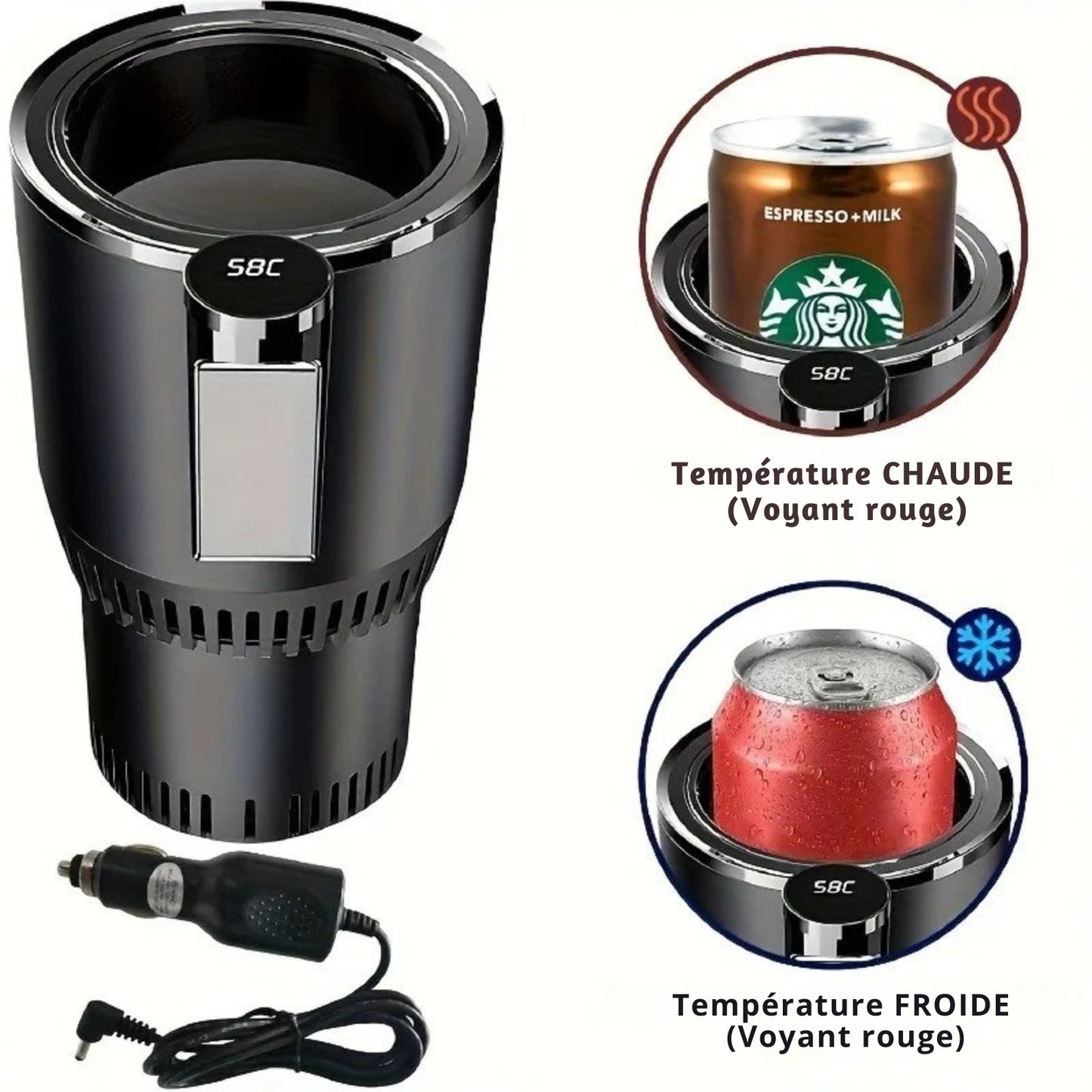 ThermoCup - Porte-gobelet Chauffant & Rafraîchissant